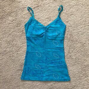 Kirra turquoise blue feather tank size XS